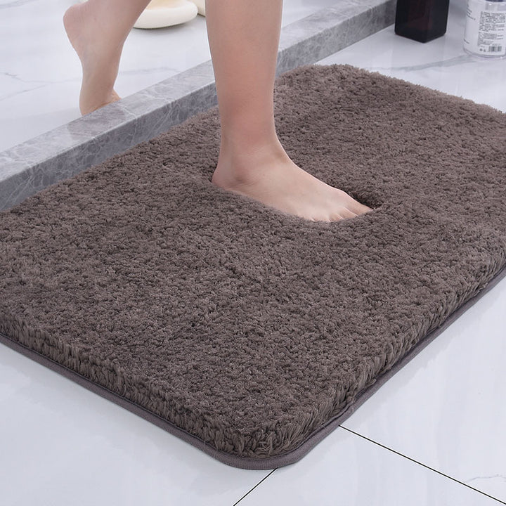 Stilren, halkfri badrumsmatta i mikrofiber. Förbättrar säkerhet och komfort i badrummet.