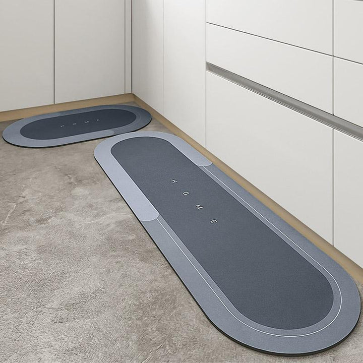 Komfortabel rektangulär badmatta, snabbtorkande och absorberande. Lyxigt badrumstillbehör.