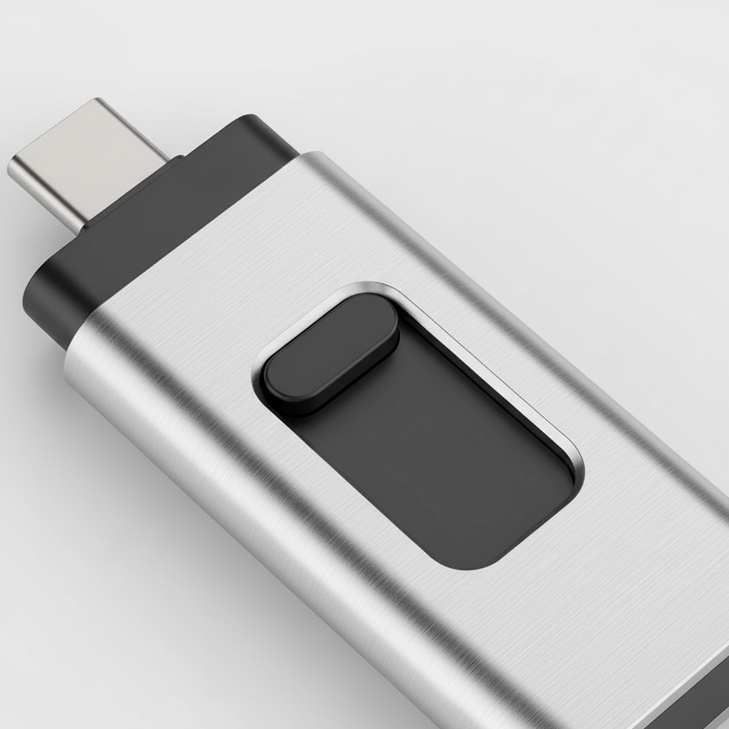 Kompakt USB-minne för säker extern datalagring. Perfekt för foton och filer från mobiltelefon och dator.