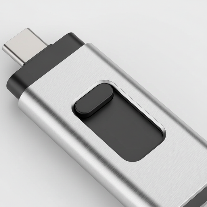 Kompakt USB-minne för säker extern datalagring. Perfekt för foton och filer från mobiltelefon och dator.
