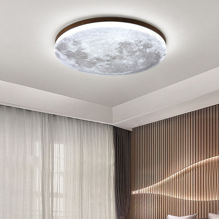 Designad taklampa "Månljus" med naturtrogen yta. Mjuk och dimbar LED-belysning.