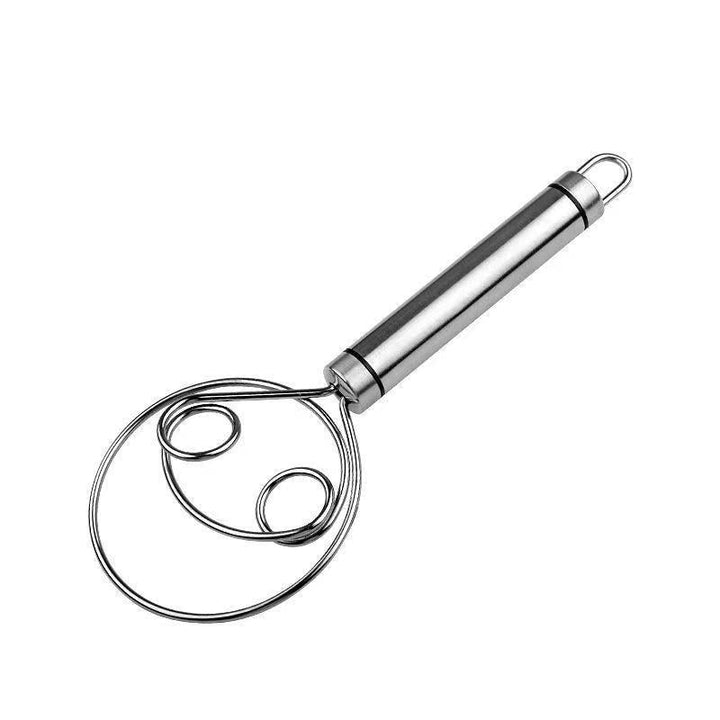"Magisk degvisp i rostfritt stål, ergonomisk design, perfekt för deg och såser, hållbar och lätt att rengöra, köksredskap."