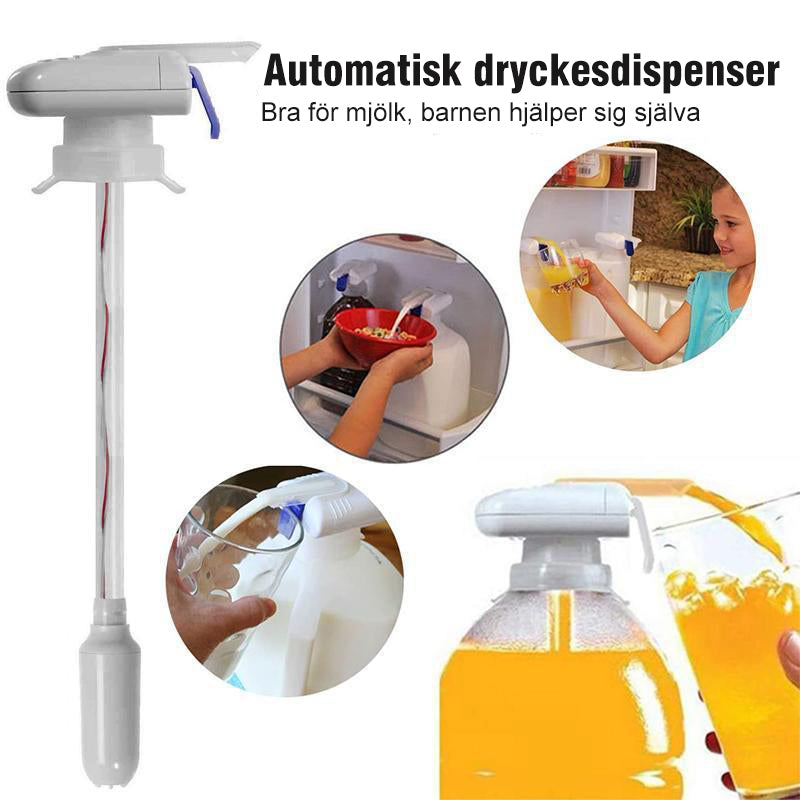 "Magisk Dryckemaskin kök vit handfri touchfunktion droppfri pip för barn och familjer på köksbänk."