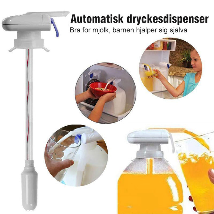 "Magisk Dryckemaskin kök vit handfri touchfunktion droppfri pip för barn och familjer på köksbänk."