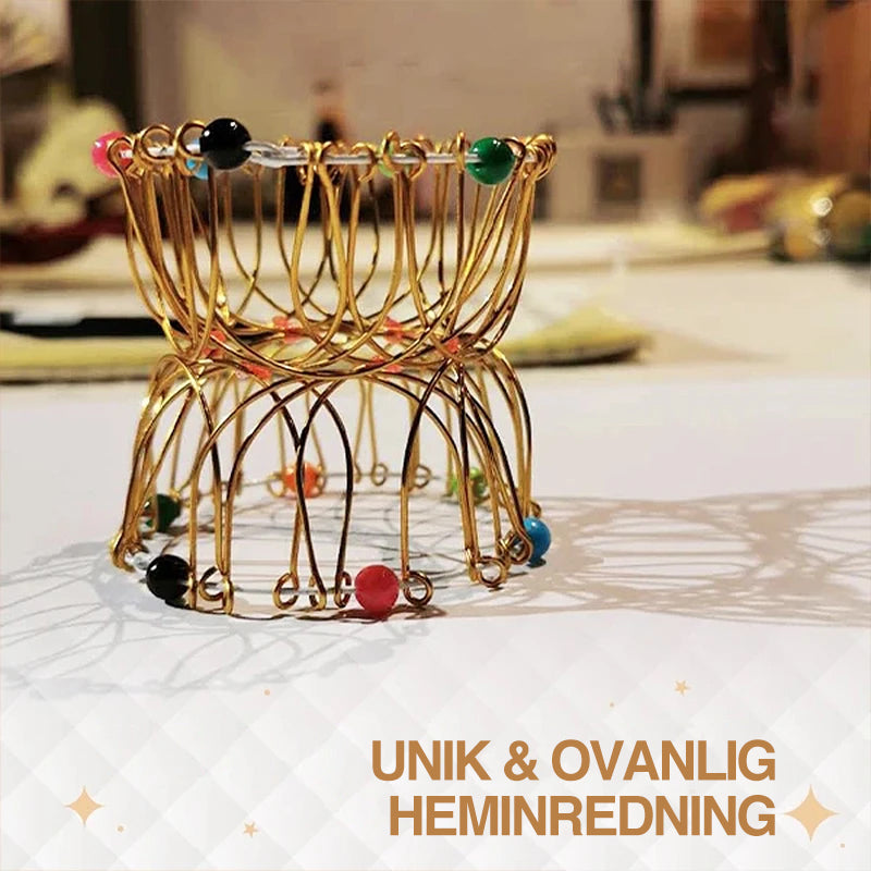 Magisk mandala blomkorg leksak med färgglada pärlor, flexibel med livfulla former och slående geometrisk design.