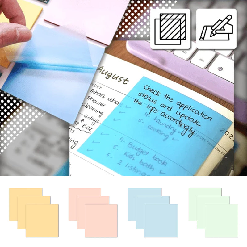 "Magiska genomskinliga klisterlappar i flera färger, perfekt för kreativitet; synliga lappar utan hinder, hållbar vidhäftning