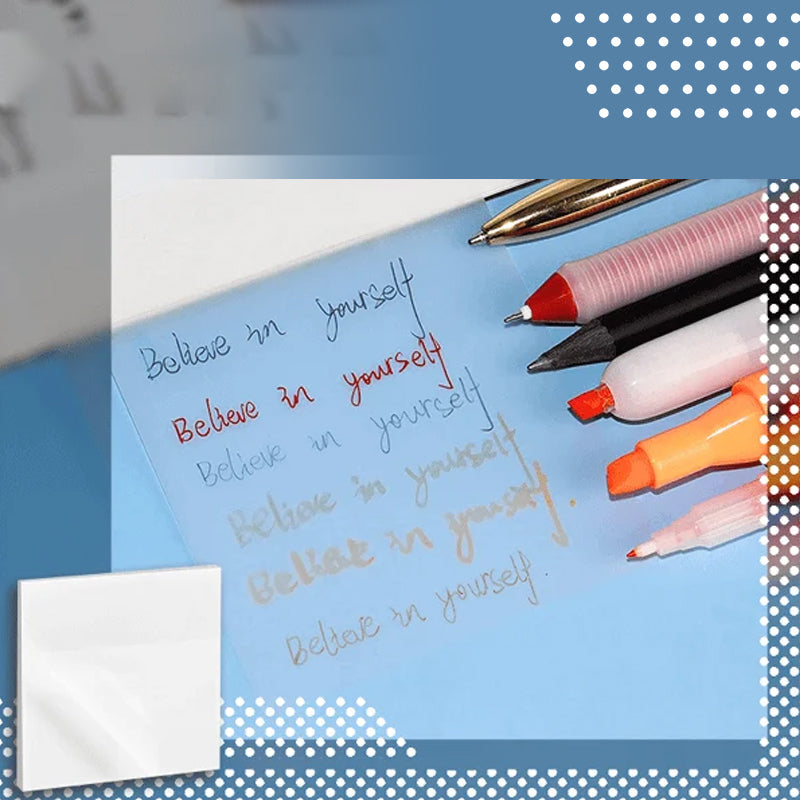 "Magiska genomskinliga klisterlappar i flera färger, perfekt för kreativitet; synliga lappar utan hinder, hållbar vidhäftning