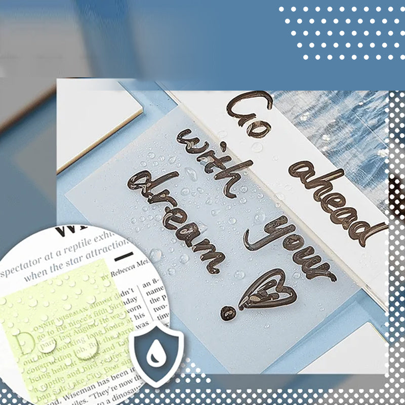 "Magiska genomskinliga klisterlappar i flera färger, perfekt för kreativitet; synliga lappar utan hinder, hållbar vidhäftning