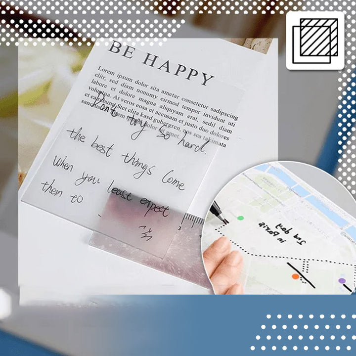 "Magiska genomskinliga klisterlappar i flera färger, perfekt för kreativitet; synliga lappar utan hinder, hållbar vidhäftning