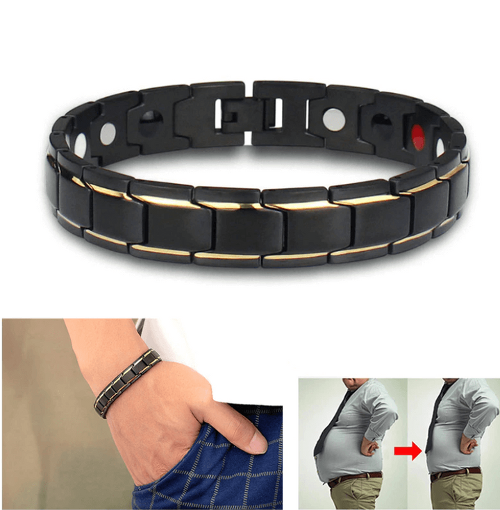 Minimalistiskt unisex magnetarmband CoreFlex i rostfritt stål, enkel elegans och hälsofördelar.