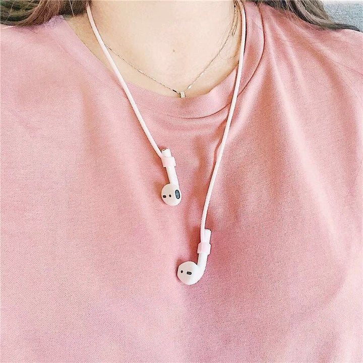 "Magnetisk Airpods nackrem i färgglad silikon, idealisk för sport, säker och bekväm användning med stark magnet."