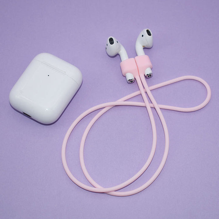 "Magnetisk Airpods nackrem i färgglad silikon, idealisk för sport, säker och bekväm användning med stark magnet."