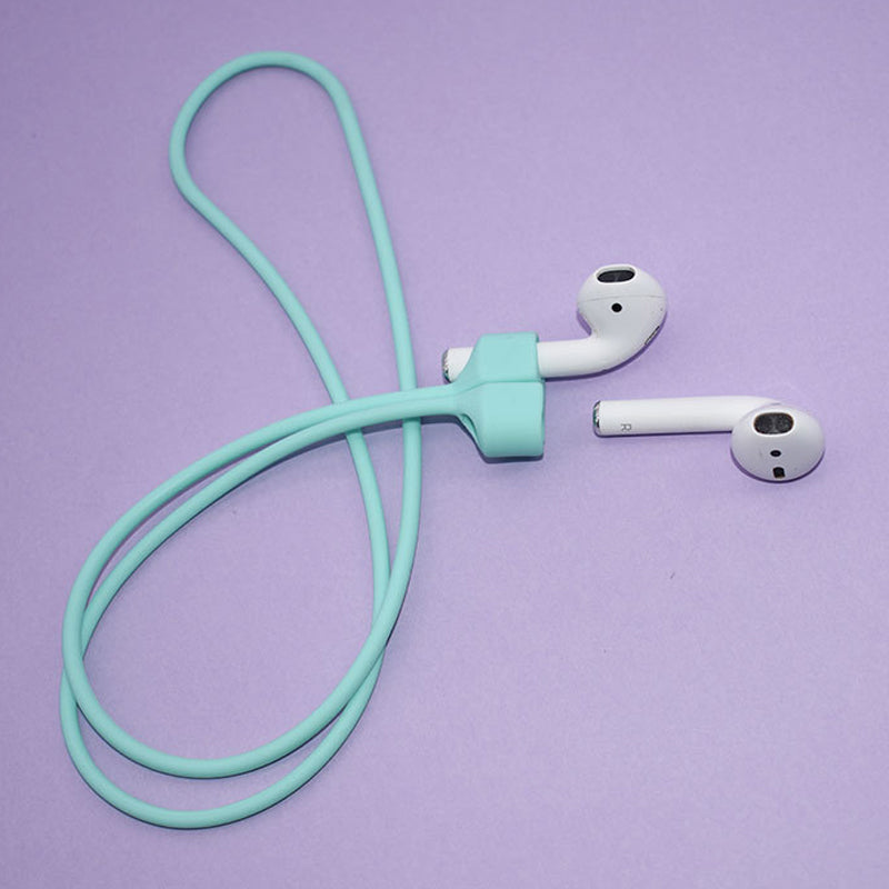 "Magnetisk Airpods nackrem i färgglad silikon, idealisk för sport, säker och bekväm användning med stark magnet."