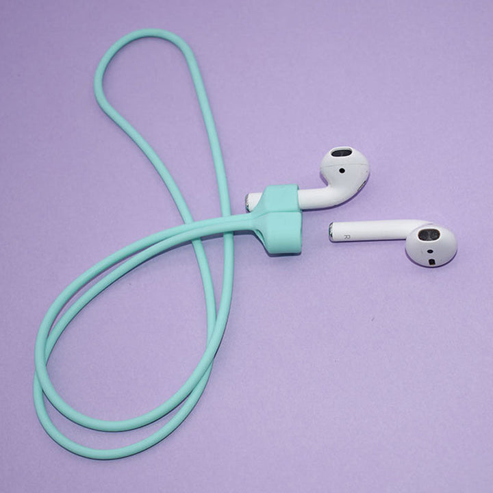 "Magnetisk Airpods nackrem i färgglad silikon, idealisk för sport, säker och bekväm användning med stark magnet."