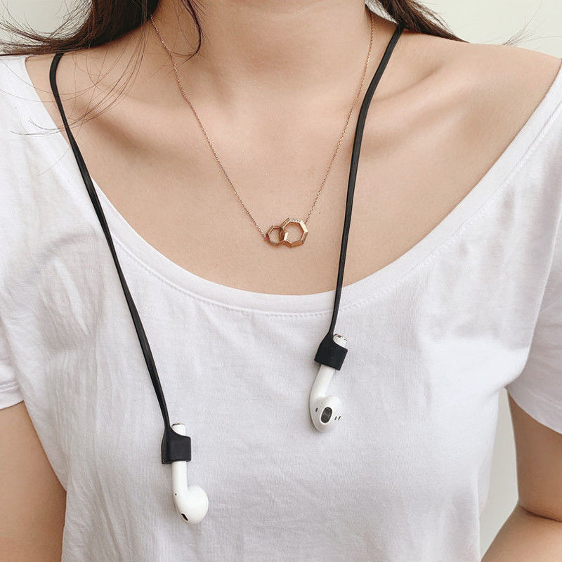 "Magnetisk Airpods nackrem i färgglad silikon, idealisk för sport, säker och bekväm användning med stark magnet."