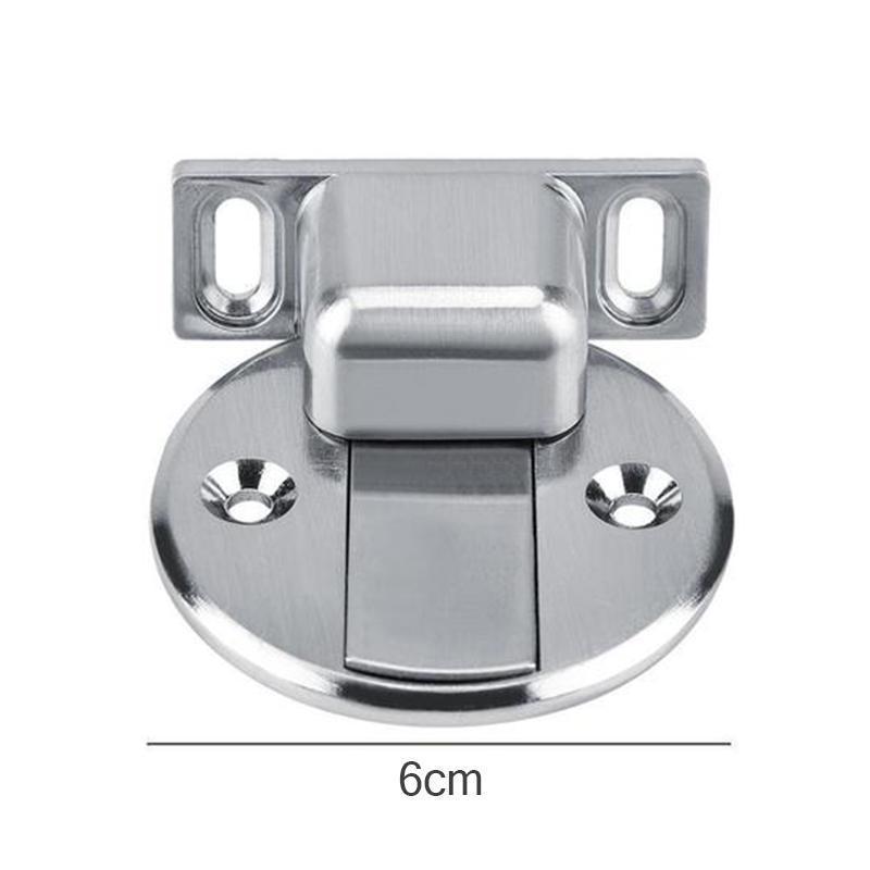 "Magnetisk dörrstopp i zinklegering, borstad yta, för hem och kontor, enkel installation, hållbar och elegant stil."