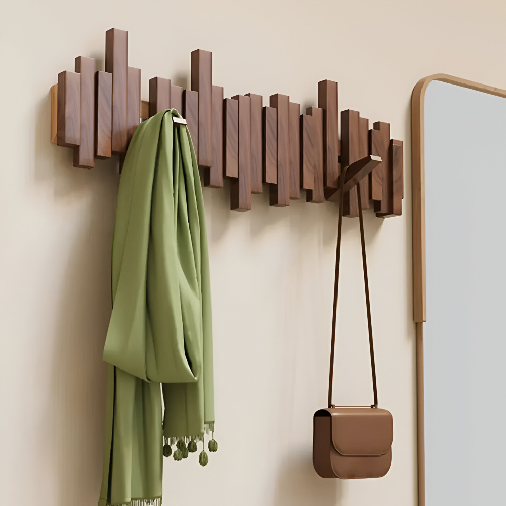 Justerbar magnetisk väggkrok 28-66 cm. Flexibel fällbar klädhängare för anpassningsbar & smart förvaring i hemmet.