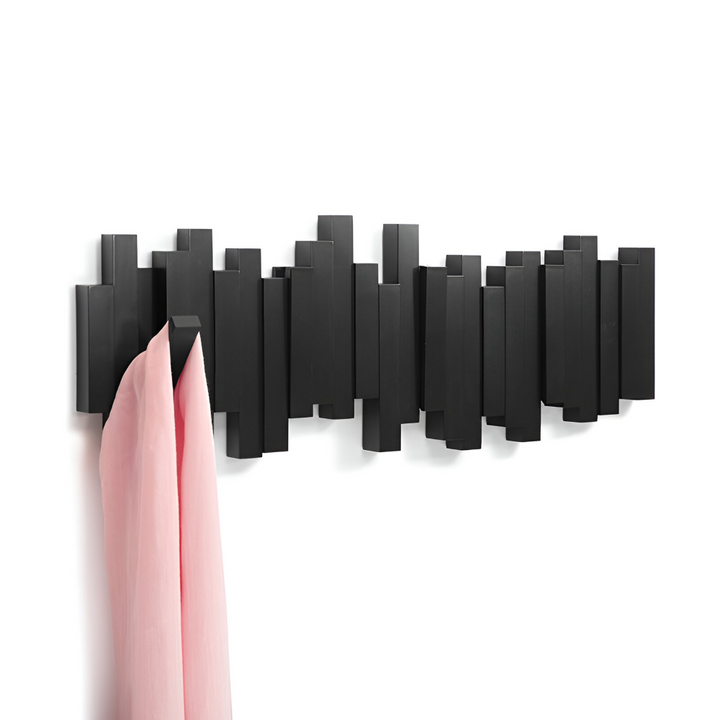 Modern magnetisk fällbar klädhängare, 28-66 cm. Effektiv väggkrok för platsbesparande & organiserad hallförvaring.