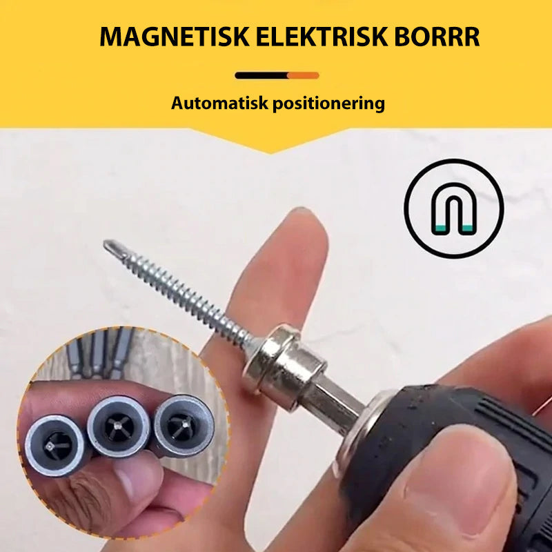 "Magnetisk positioneringsskruvmejsel, silver, hållbart stål, för precisionsarbete inom Garden & DIY projekt."