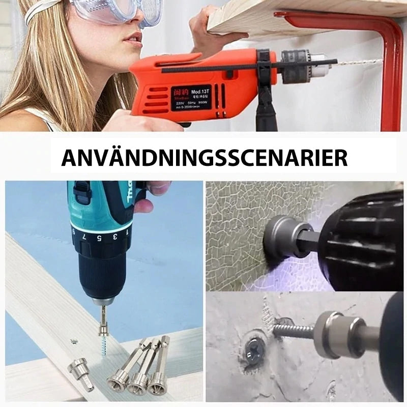 "Magnetisk positioneringsskruvmejsel, silver, hållbart stål, för precisionsarbete inom Garden & DIY projekt."
