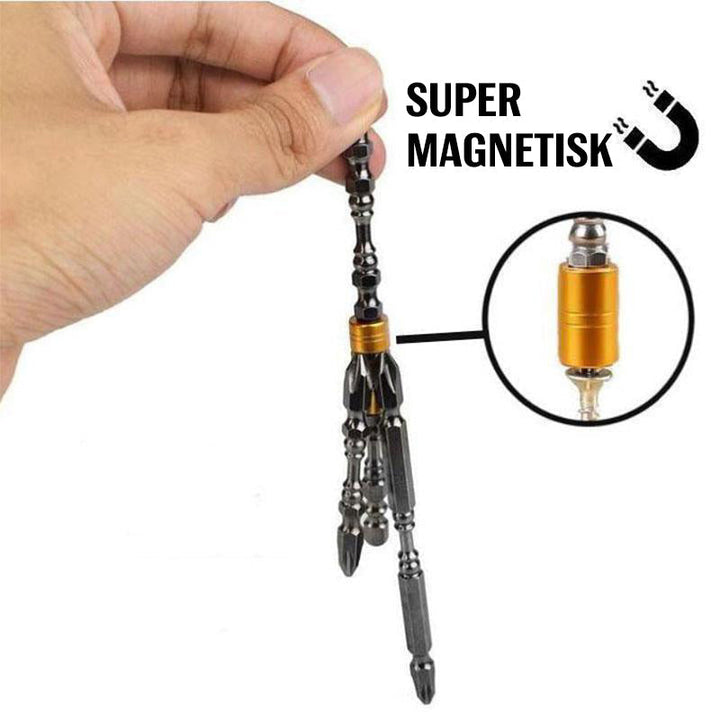 "Magnetisk skruvbits i rostfritt stål för hushållsbruk, idealisk för trä och metallarbete i DIY-projekt."