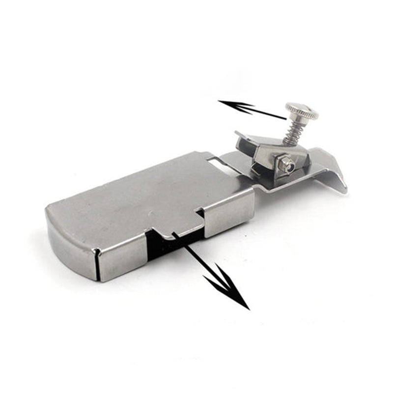 "Magnetisk sömguide för exakt sömnad, fäst på symaskinsplåt för konsekvent sömbredd, idealisk för alla sömnadsprojekt."