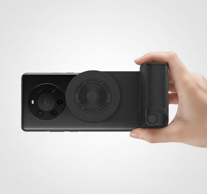 Stabil magnetisk mobilhållare för videoproduktion, med trådlös laddning. Ett måste för innehållsskapare.
