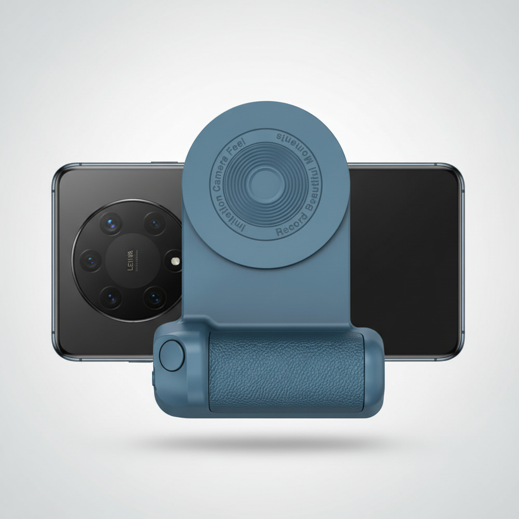 Magnetisk mobilhållare för telefon med stabilisator och trådlös laddning. Bästa tillbehöret för videoproduktion.
