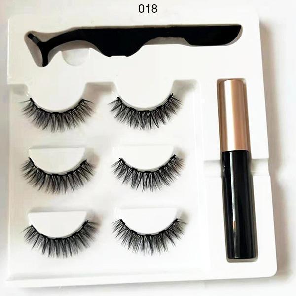 "Magnetiska återanvändbara ögonfransar med eyeliner, 5 magneter per frans, naturligt stilrent utseende"