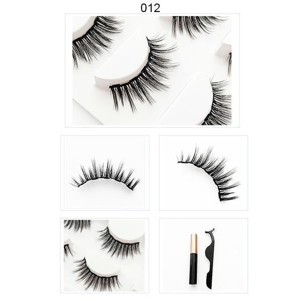 "Magnetiska återanvändbara ögonfransar med eyeliner, 5 magneter per frans, naturligt stilrent utseende"