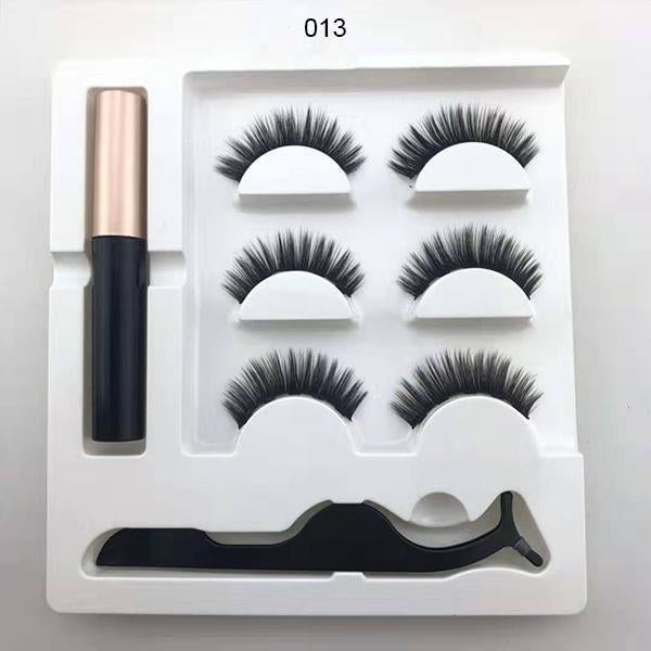 "Magnetiska återanvändbara ögonfransar med eyeliner, 5 magneter per frans, naturligt stilrent utseende"