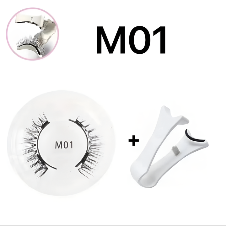 Magnetiskt ögonfransset för kvinnor med pincett. Limfria lösögonfransar för enkel applicering och skönhet.