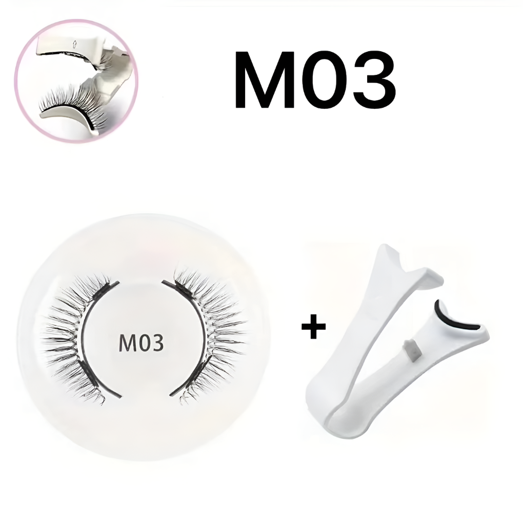 Syntetiska magnetiska lösögonfransar i set. Ger naturlig skönhet, lätt att fästa med medföljande pincett.