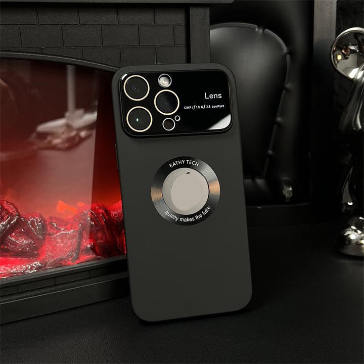 "Magnetiskt iPhonefodral med starkt skydd, 360-graders skydd, kristallklar design, laddstöd, dammtät funktion."