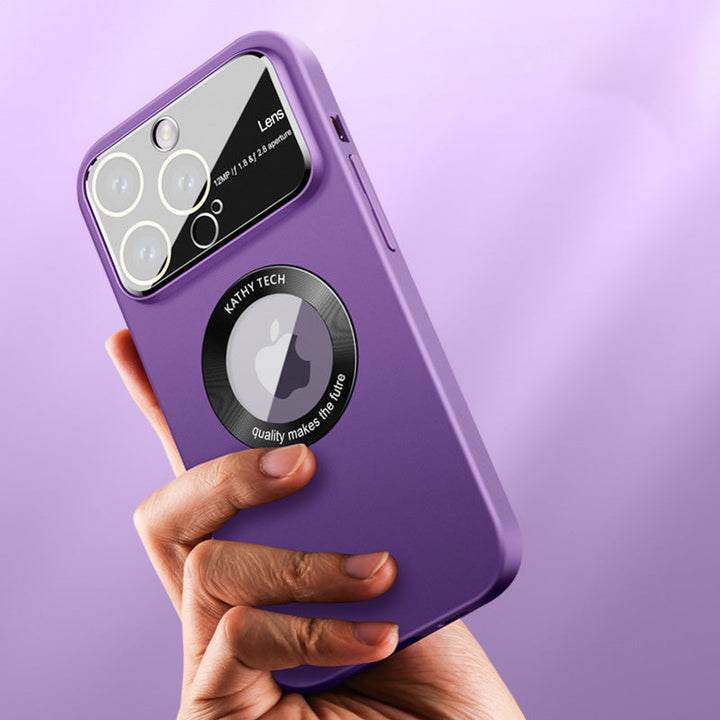 "Magnetiskt iPhonefodral med starkt skydd, 360-graders skydd, kristallklar design, laddstöd, dammtät funktion."