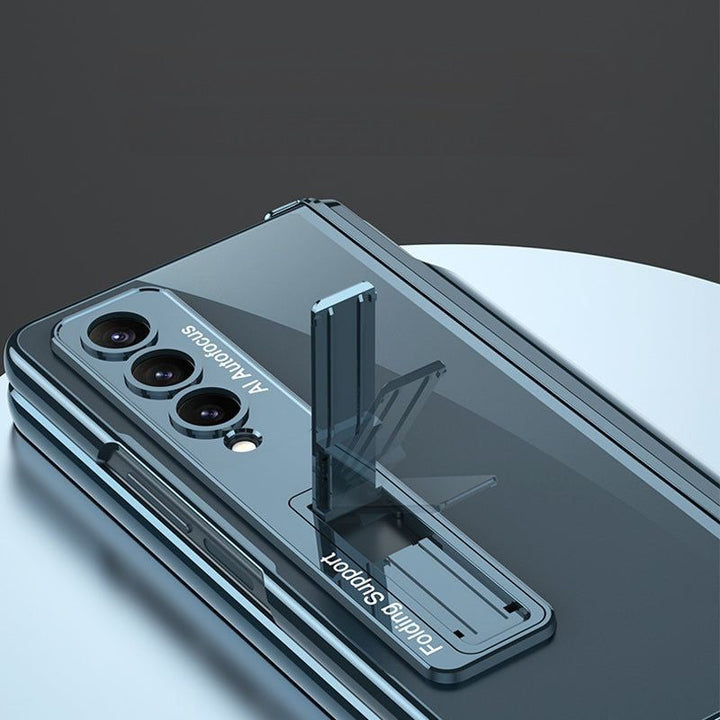 "Magnetiskt mobilfodral för Samsung Galaxy Z Fold 4, 360° skydd, olika färger, elegant design, med pennhållare."