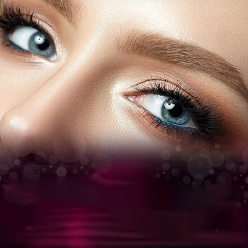 "Magnetiskt ögonfransset med böjare i rostfritt stål, enkelt att applicera och återanvända för en felfri ögonmakeup."