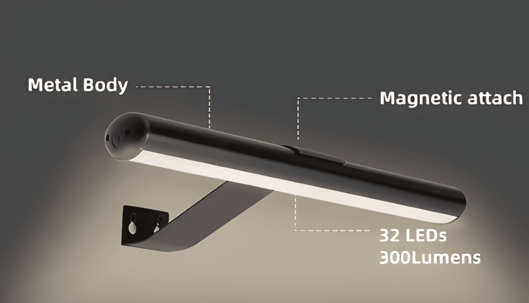 Magnetisk MagniLite LED-vägglampa. Perfekt för läshörnan, dimbar & sladdlös för bekväm användning.