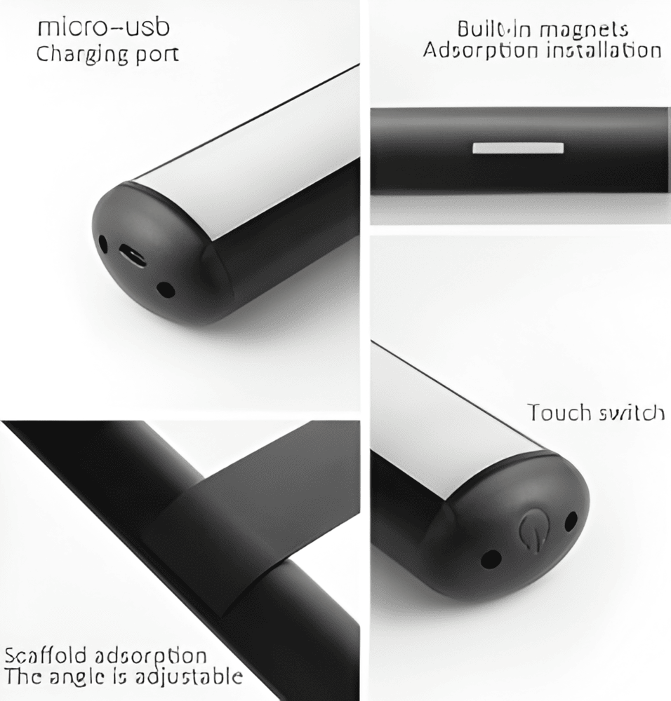 MagniLite – en dimbar LED-vägglampa. USB-laddningsbar med fjärrkontroll för smart inomhusbelysning.