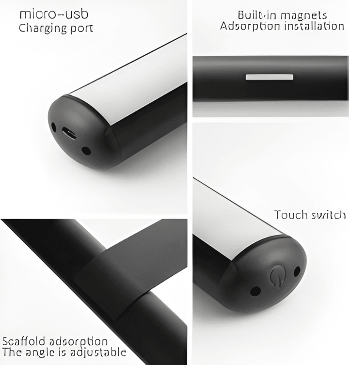 MagniLite – en dimbar LED-vägglampa. USB-laddningsbar med fjärrkontroll för smart inomhusbelysning.
