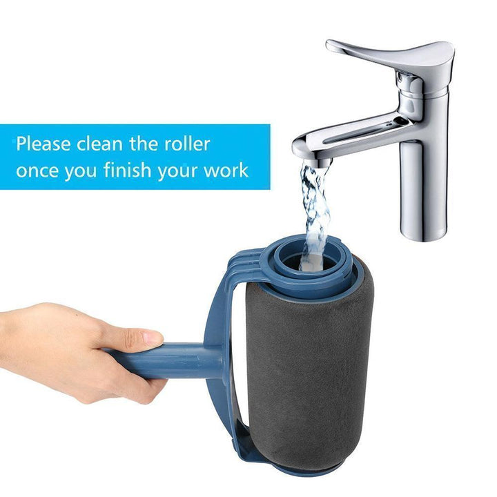 "Mångsidig målarroller med ergonomiskt handtag, microfiber, effektiv och hållbar, perfekt för jämn målning av väggar och tak.