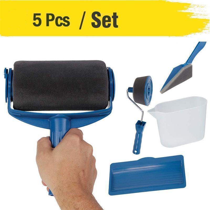 "Mångsidig målarroller med ergonomiskt handtag, microfiber, effektiv och hållbar, perfekt för jämn målning av väggar och tak.