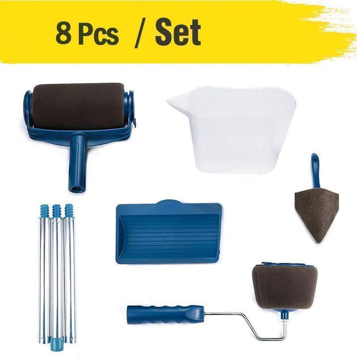 "Mångsidig målarroller med ergonomiskt handtag, microfiber, effektiv och hållbar, perfekt för jämn målning av väggar och tak.