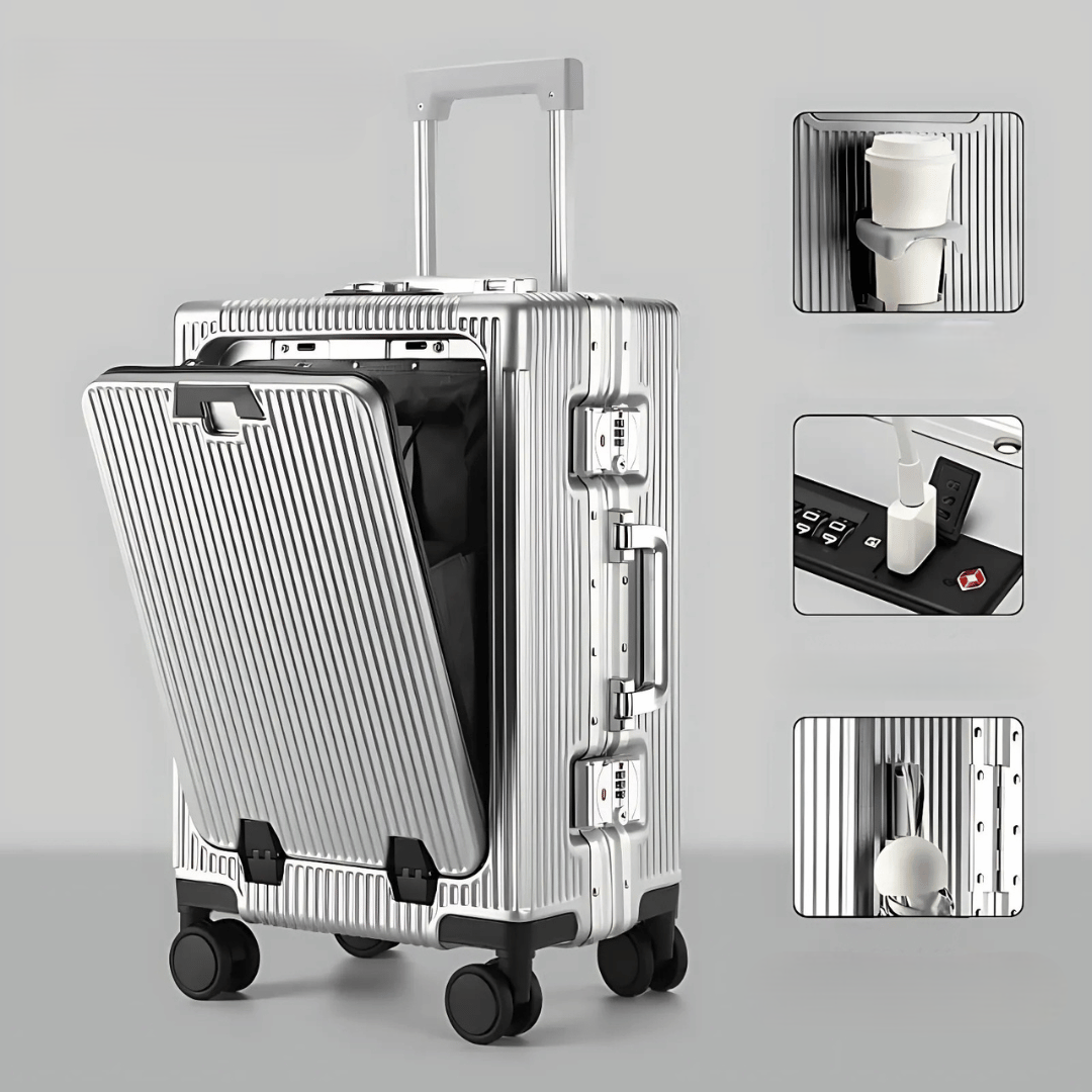 Manhattan Pro: Ditt hårdskals-handbagage för affärsresor. Smart design med 360-hjul och USB-laddning.