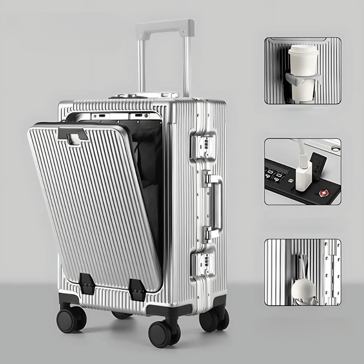 Manhattan Pro: Ditt hårdskals-handbagage för affärsresor. Smart design med 360-hjul och USB-laddning.