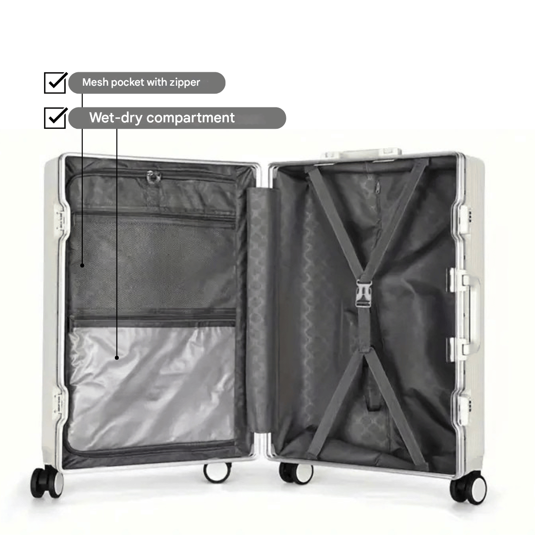 Manhattan Pro resväska med hårt skal. Ultimat handbagage för effektiv resa med alla smarta funktioner.