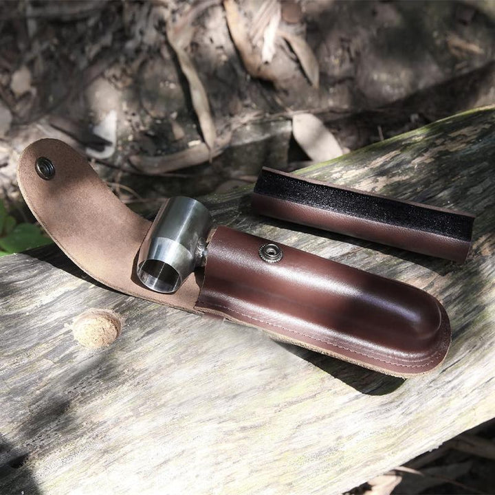 "Manuell handborr med robust design för överlevnad, camping och träborrning i vildmarken, perfekt för bushcraft."