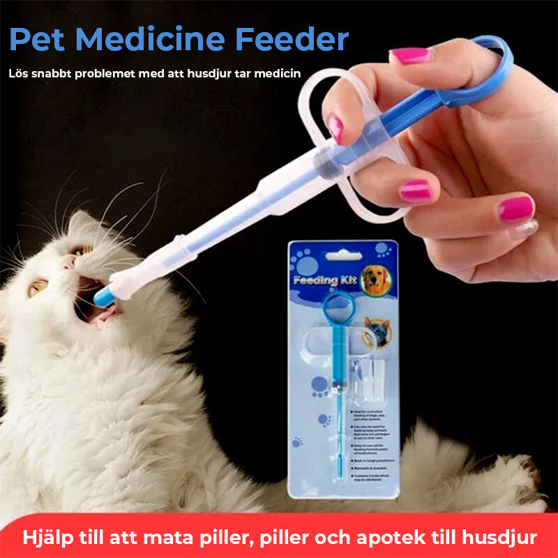 "Matare för husdjursmedicin i silikon, flerfärgsval, smart design, idealisk för exakt medicinering av smådjur."