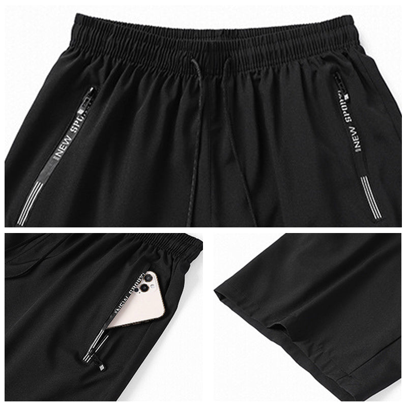 "Meshshorts för män i lätt material med elastiskt midjeband och fickor, perfekt för sommarens aktiva dagar."