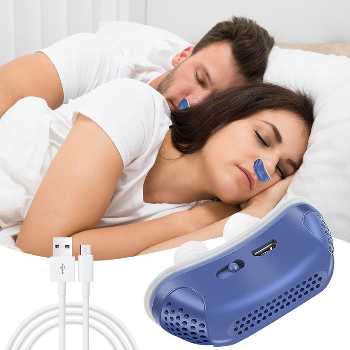 Hälsa & sömnapné CPAP-alternativ. Bärbar enhet i silikon för tyst andningshjälp.